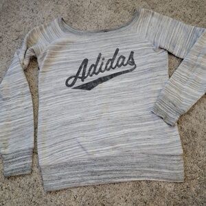 Adidas women's black gray sweater in size small
